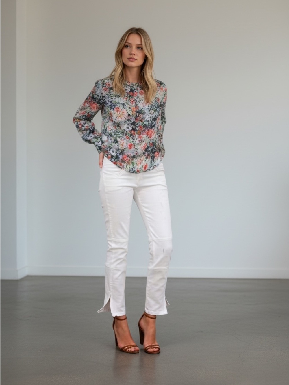 Emerson Fry New York Mick Ankle Zip Jeans in White Size 8